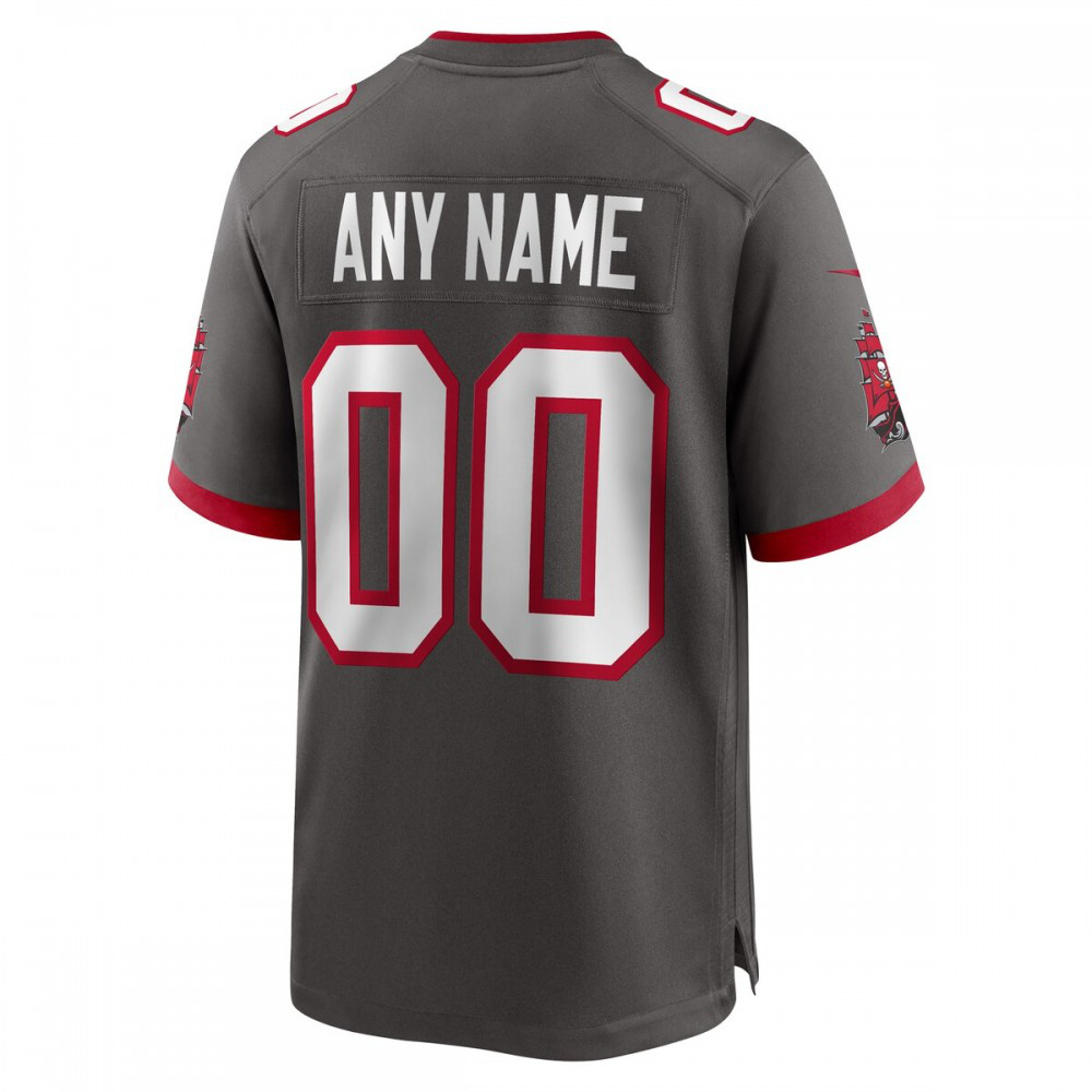 Tampa Bay Buccaneers Nike Alternate Custom Game Jersey - Pewter-GridironStore
